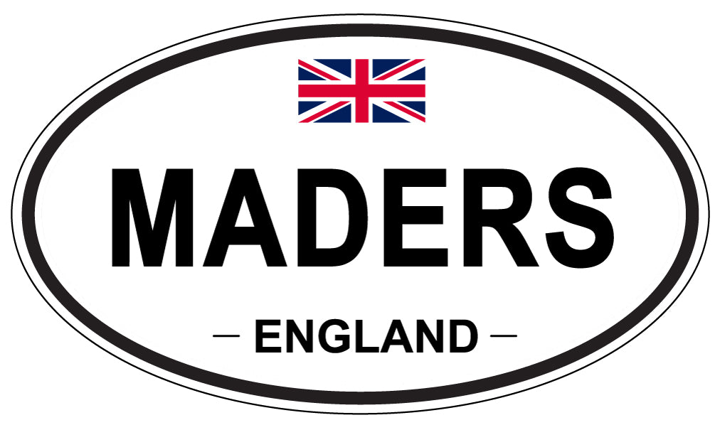 MADERS, England - Oval Magnet