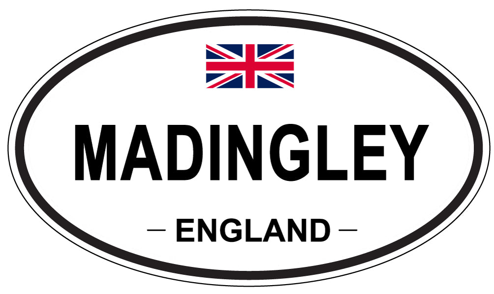 MADINGLEY, ENGLAND - Oval Sticker