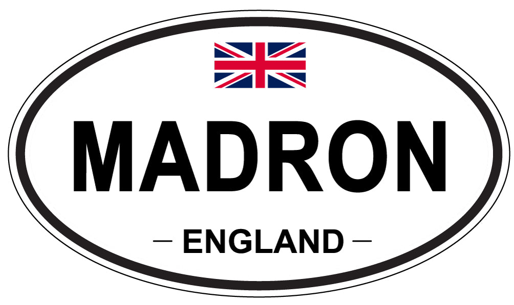 MADRON, ENGLAND - Oval Sticker
