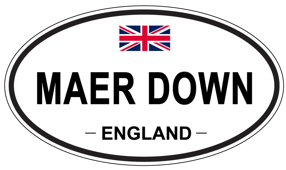 MAER DOWN, ENGLAND - Oval Sticker