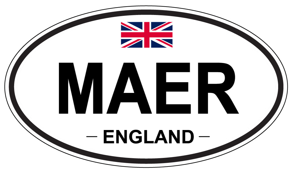 MAER, ENGLAND - Oval Sticker