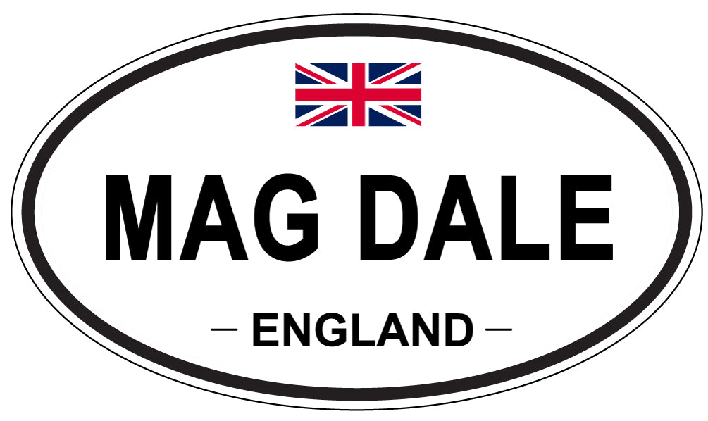 MAG DALE, ENGLAND - Oval Sticker