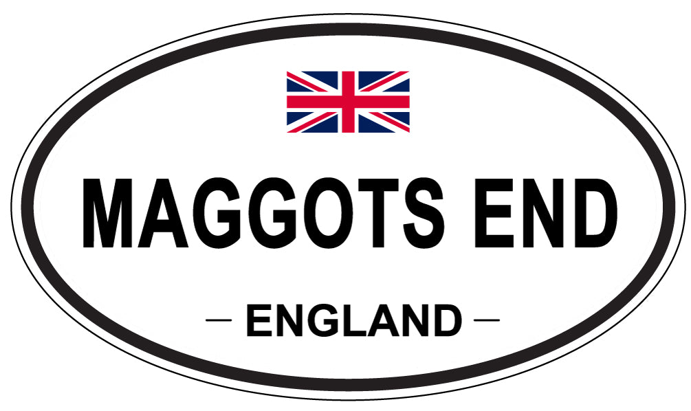 MAGGOTS END, ENGLAND - Oval Sticker