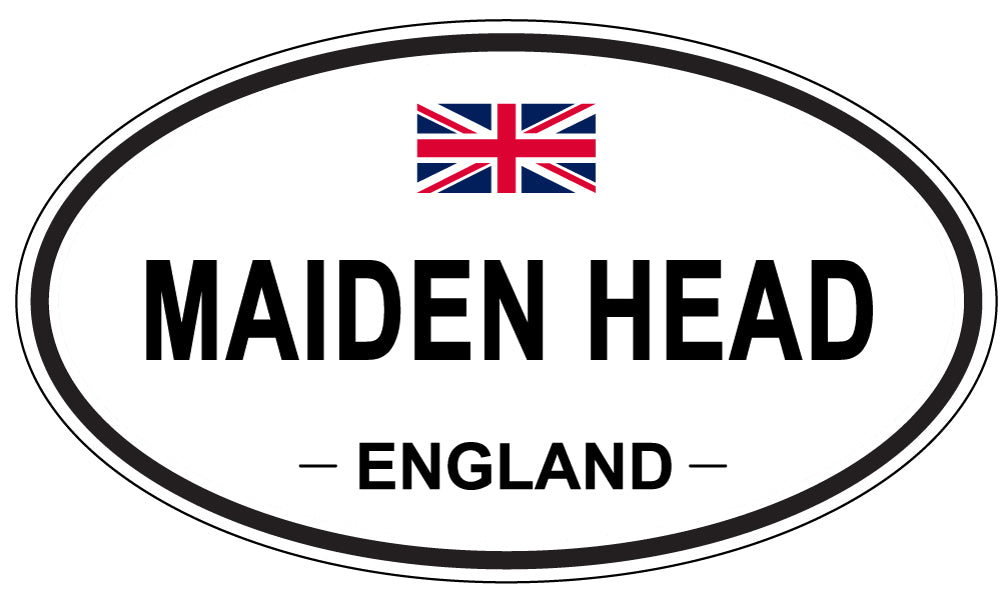 MAIDEN HEAD, ENGLAND - Oval Sticker