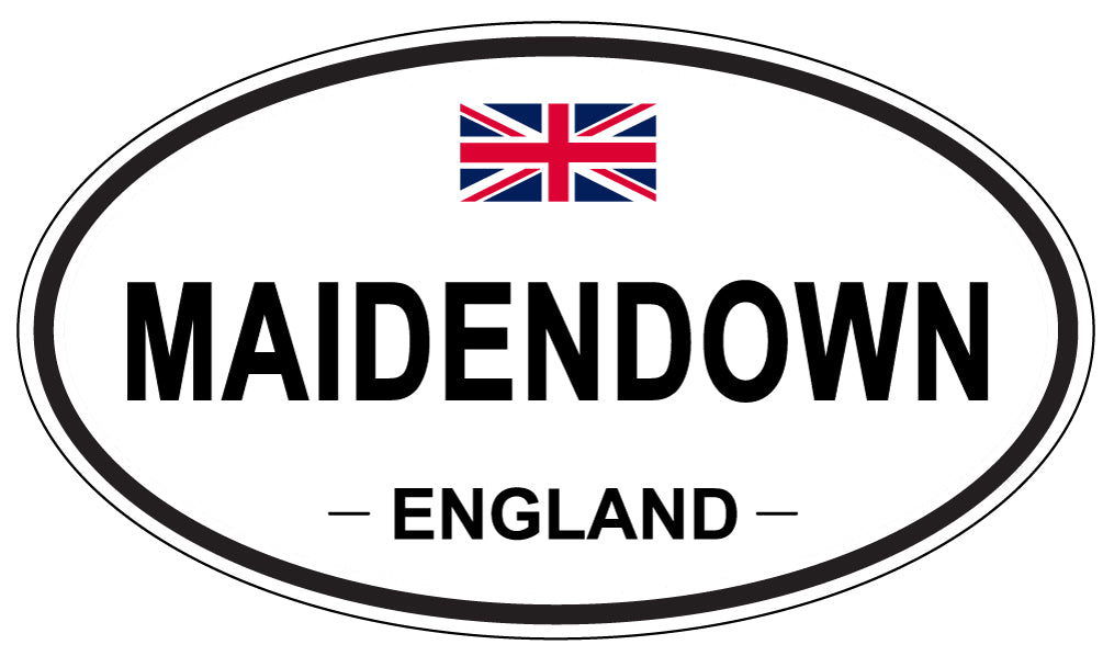 MAIDENDOWN, ENGLAND - Oval Sticker