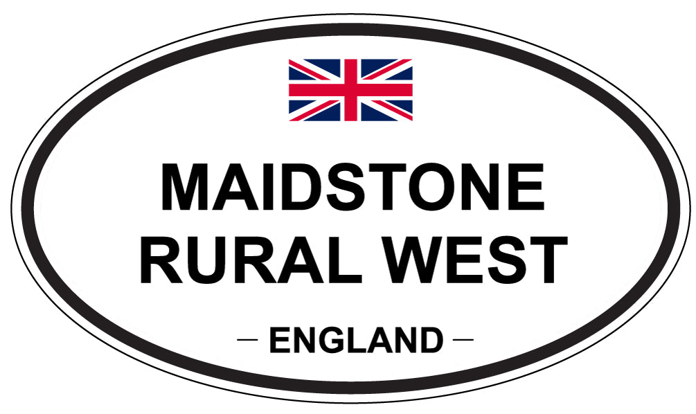 MAIDSTONE RURAL WEST, ENGLAND - Oval Sticker