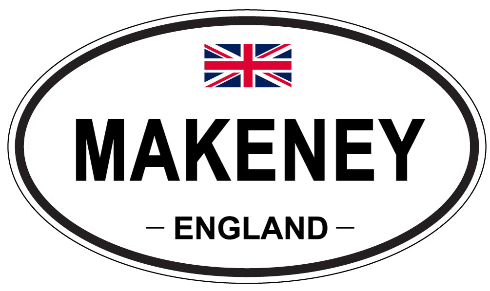 MAKENEY, ENGLAND - Oval Sticker