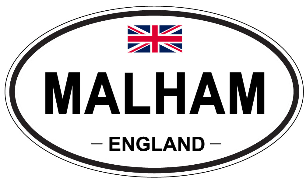 MALHAM, ENGLAND - Oval Sticker