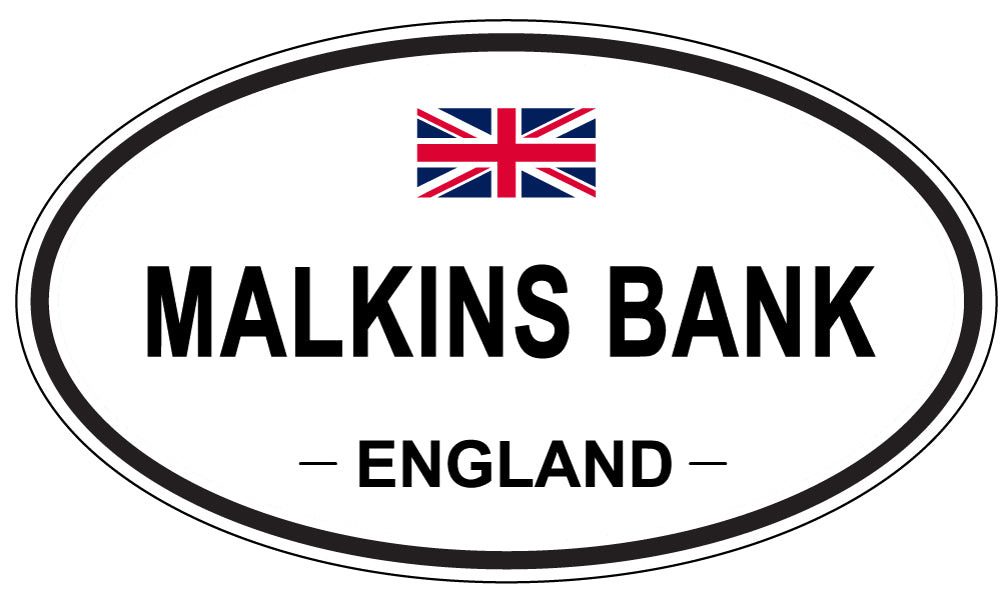 MALKINS BANK, England - Oval Magnet