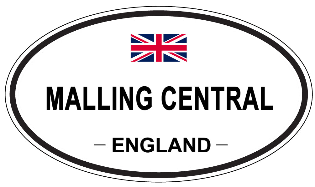 MALLING CENTRAL, England - Oval Magnet
