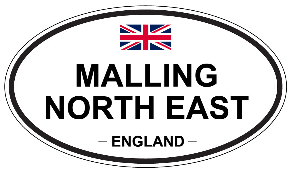 MALLING NORTH EAST, ENGLAND - Oval Sticker