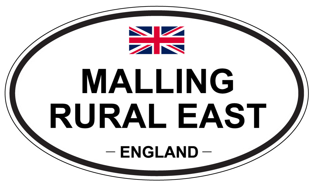 MALLING RURAL EAST, ENGLAND - Oval Sticker