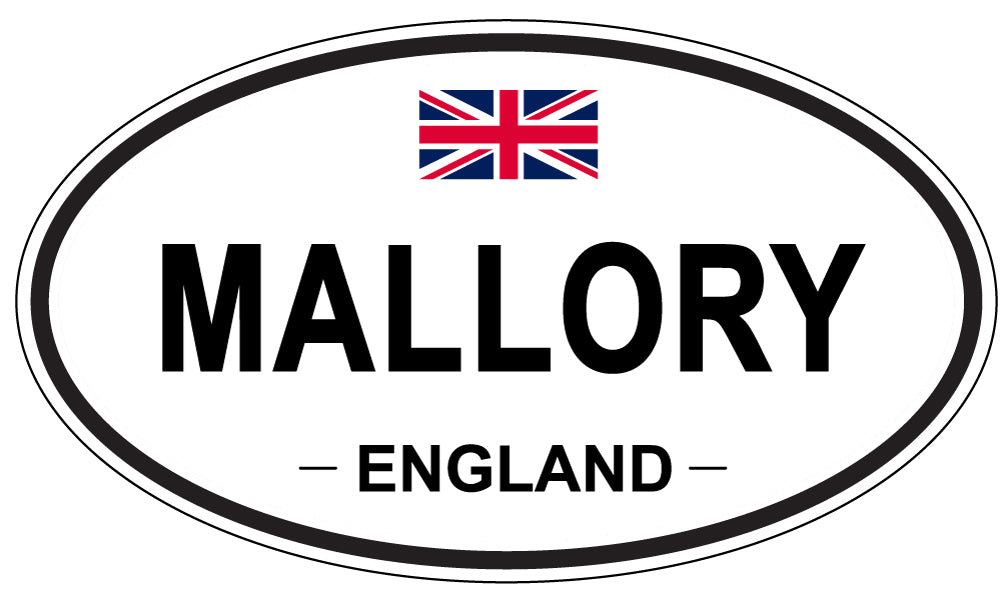 MALLORY, ENGLAND - Oval Sticker