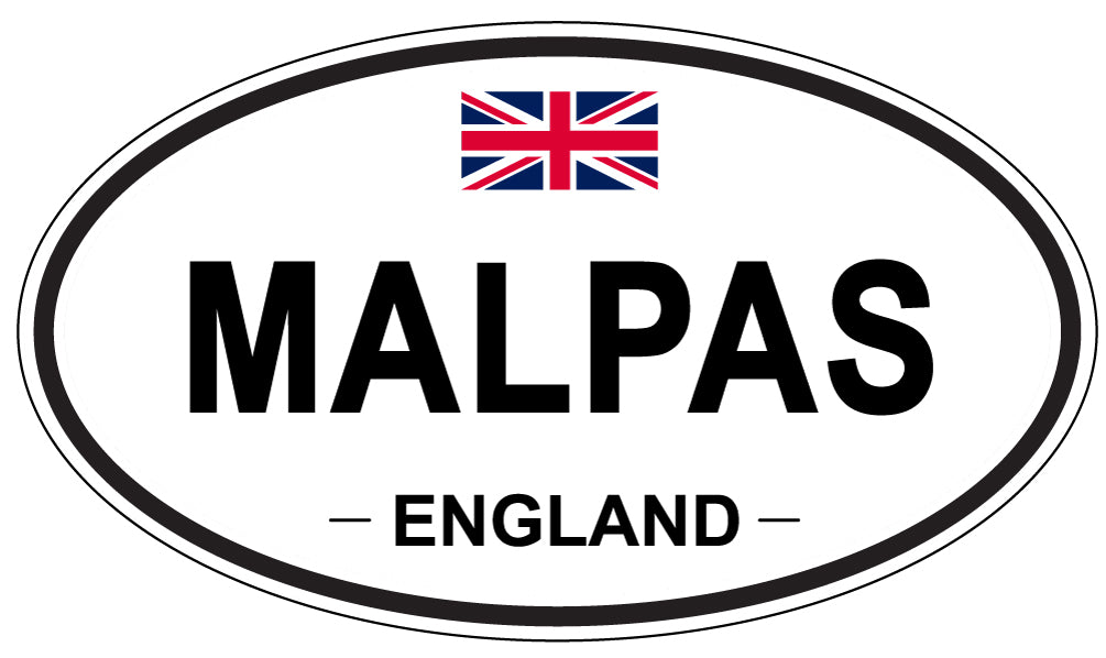 MALPAS, England - Oval Magnet
