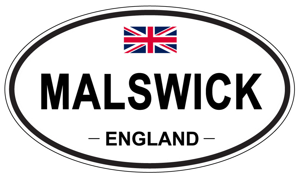 MALSWICK, ENGLAND - Oval Sticker