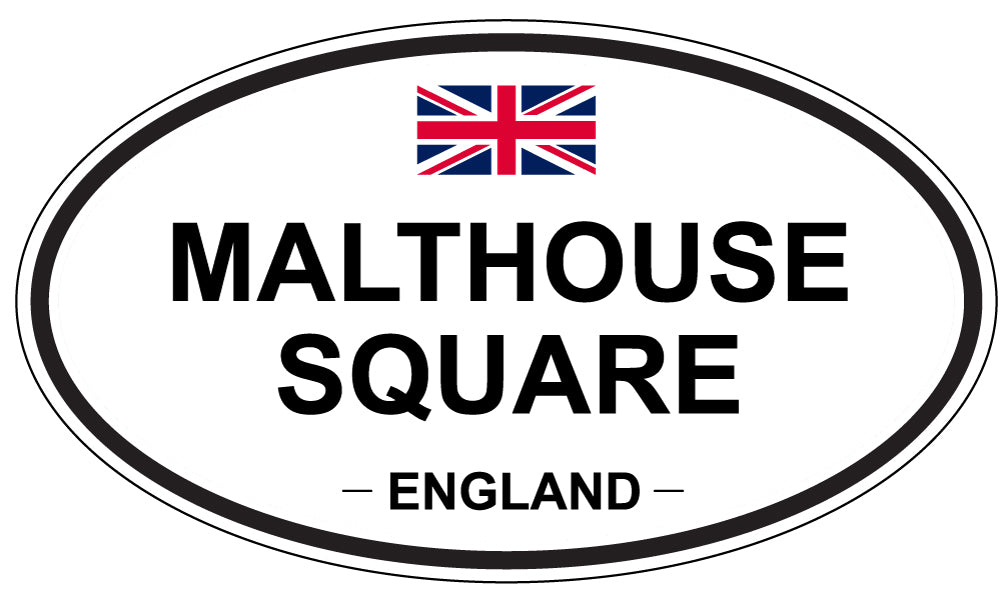 MALTHOUSE SQUARE, ENGLAND - Oval Sticker