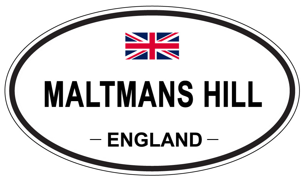 MALTMANS HILL, ENGLAND - Oval Sticker