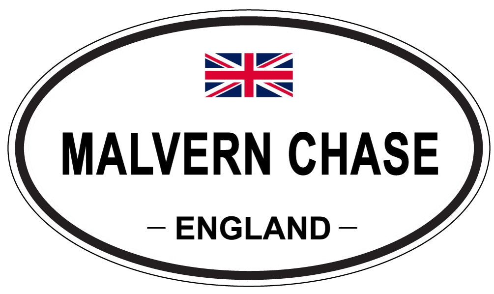 MALVERN CHASE, ENGLAND - Oval Sticker