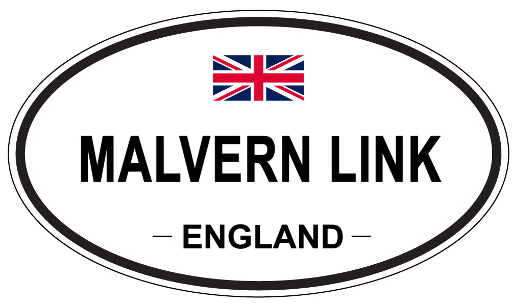 MALVERN LINK, ENGLAND - Oval Sticker