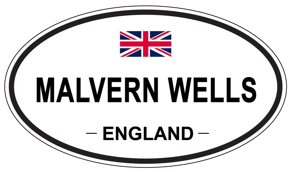 MALVERN WELLS, ENGLAND - Oval Sticker
