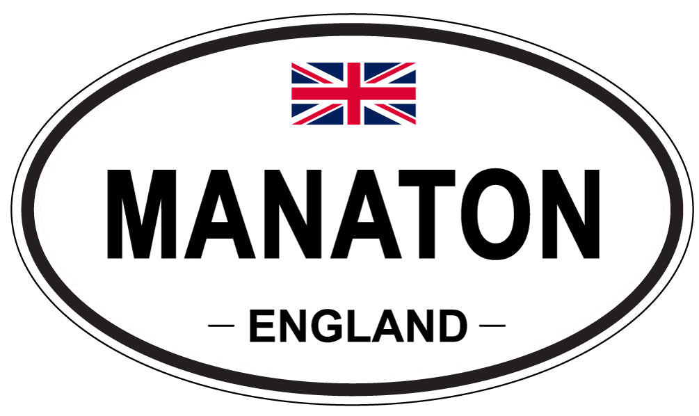 MANATON, ENGLAND - Oval Sticker