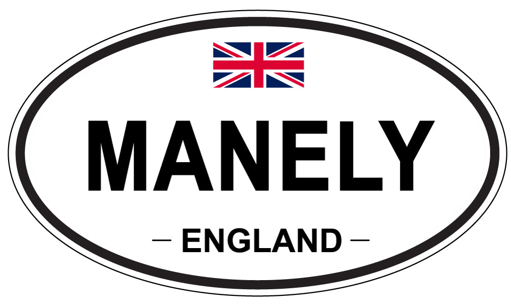 MANELY, ENGLAND - Oval Sticker