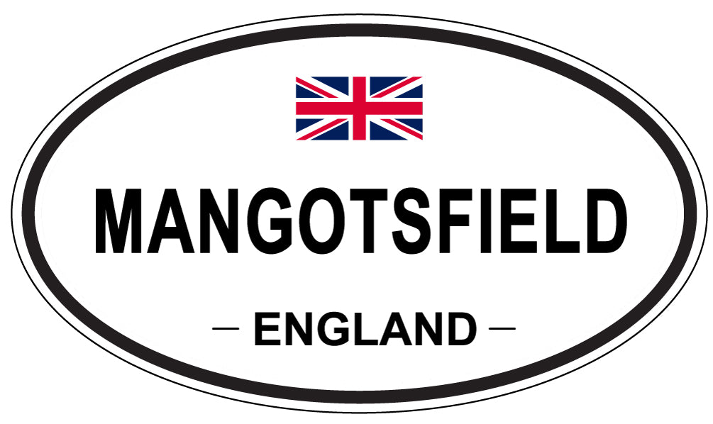 MANGOTSFIELD, ENGLAND - Oval Sticker