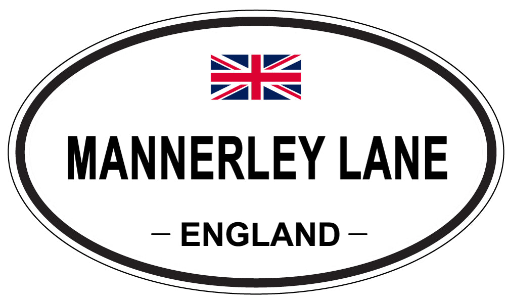 MANNERLEY LANE, England - Oval Magnet