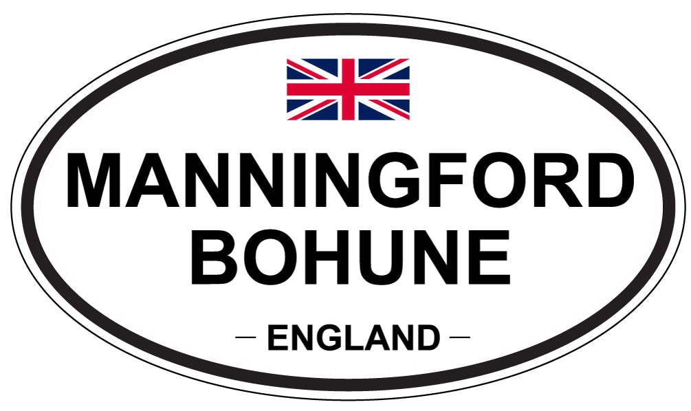 MANNINGFORD BOHUNE, ENGLAND - Oval Sticker