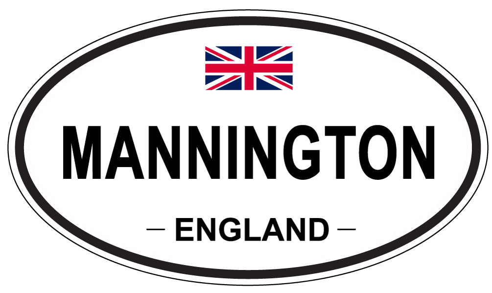 MANNINGTON, ENGLAND - Oval Sticker