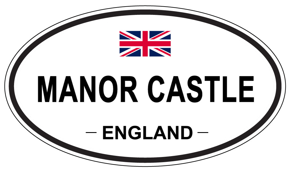 MANOR CASTLE, England - Oval Magnet