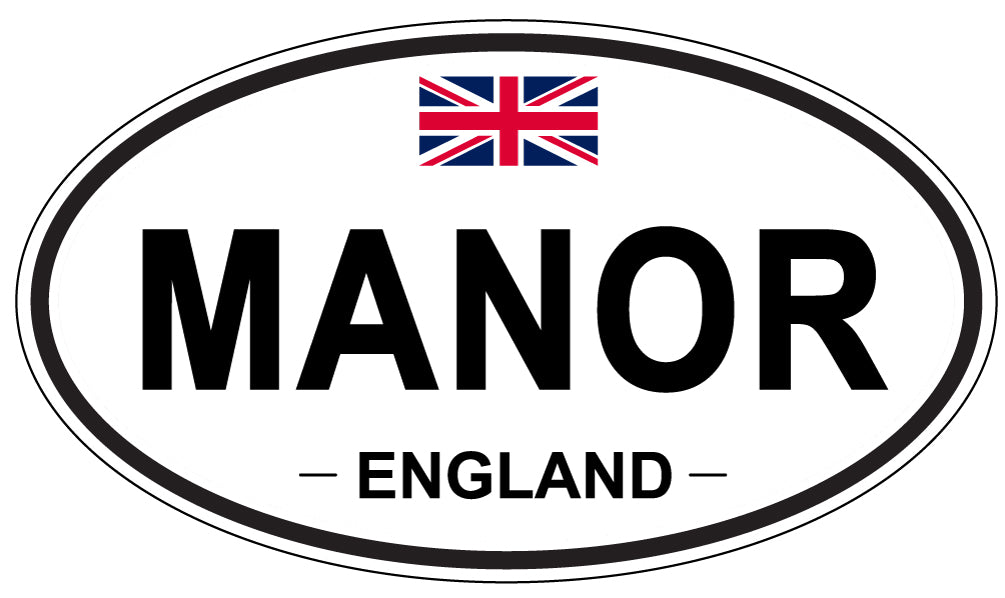 MANOR, ENGLAND - Oval Sticker