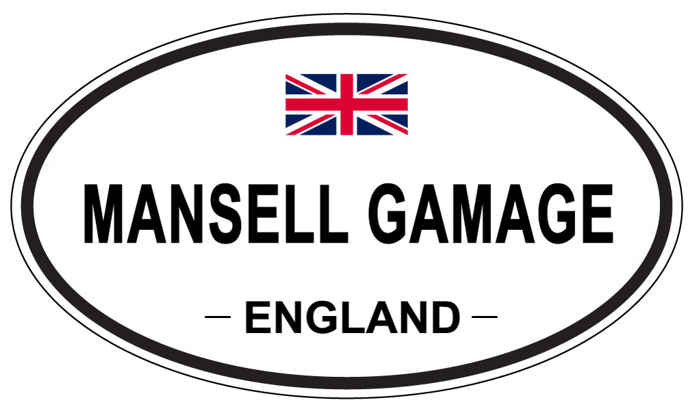 MANSELL GAMAGE, ENGLAND - Oval Sticker