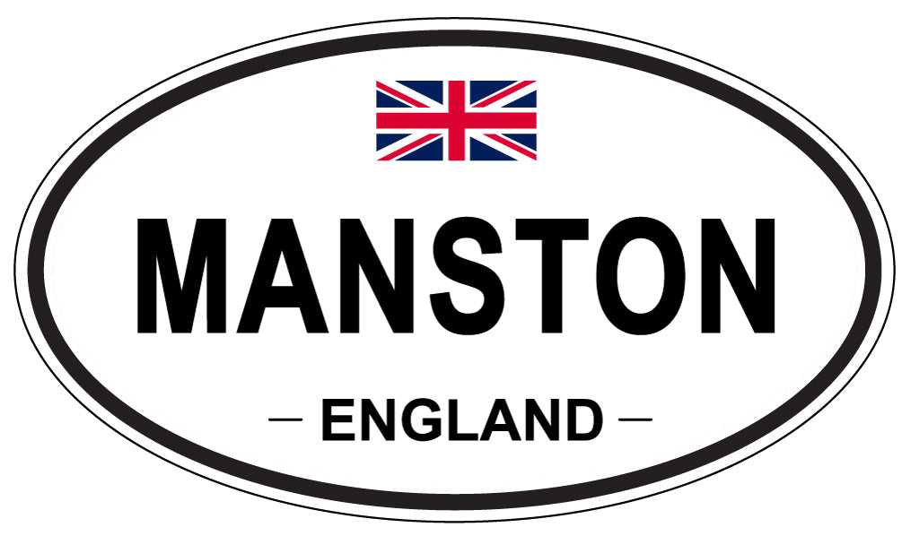 MANSTON, ENGLAND - Oval Sticker