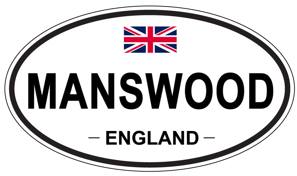 MANSWOOD, ENGLAND - Oval Sticker