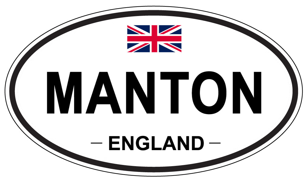 MANTON, ENGLAND - Oval Sticker