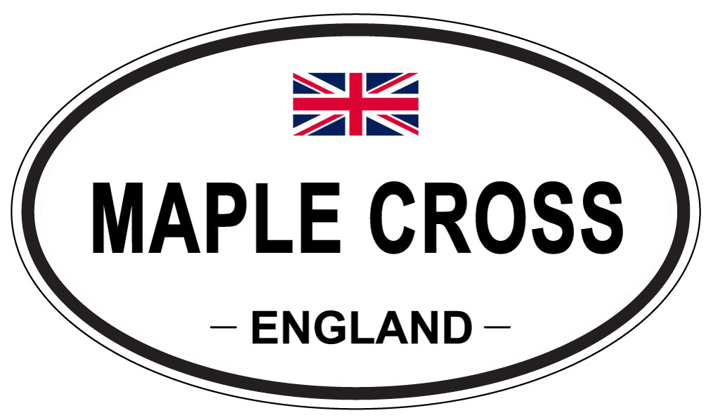 MAPLE CROSS, ENGLAND - Oval Sticker