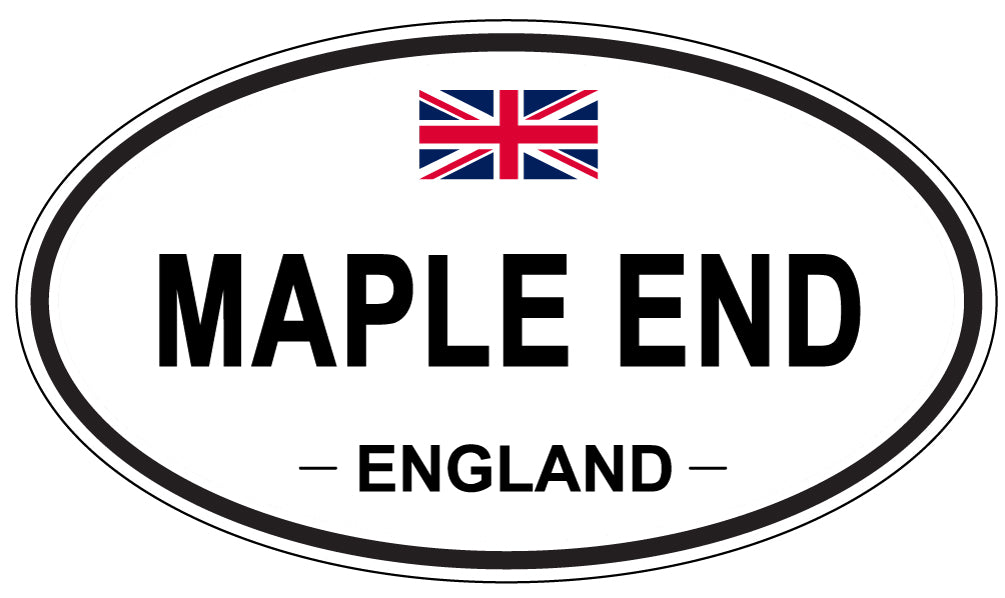 MAPLE END, ENGLAND - Oval Sticker