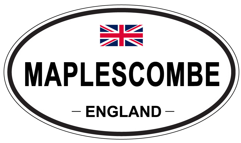 MAPLESCOMBE, ENGLAND - Oval Sticker