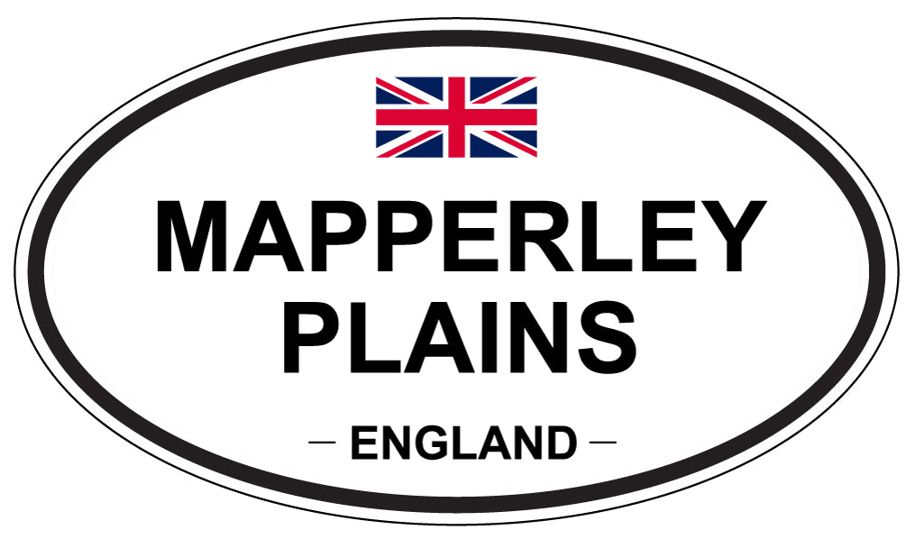 MAPPERLEY PLAINS, ENGLAND - Oval Sticker