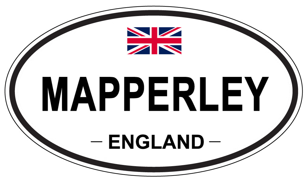 MAPPERLEY, ENGLAND - Oval Sticker