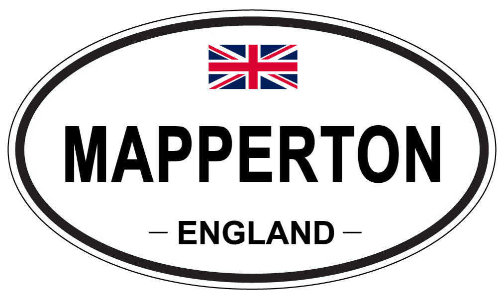 MAPPERTON, ENGLAND - Oval Sticker
