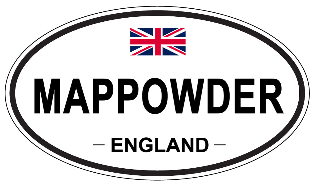 MAPPOWDER, ENGLAND - Oval Sticker