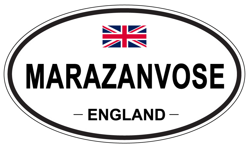 MARAZANVOSE, ENGLAND - Oval Sticker