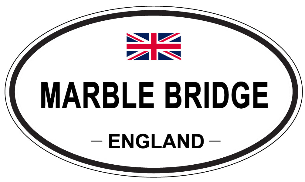 MARBLE BRIDGE, England - Oval Magnet