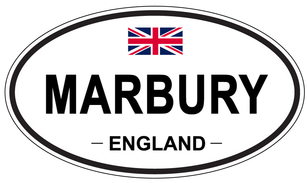 MARBURY, ENGLAND - Oval Sticker