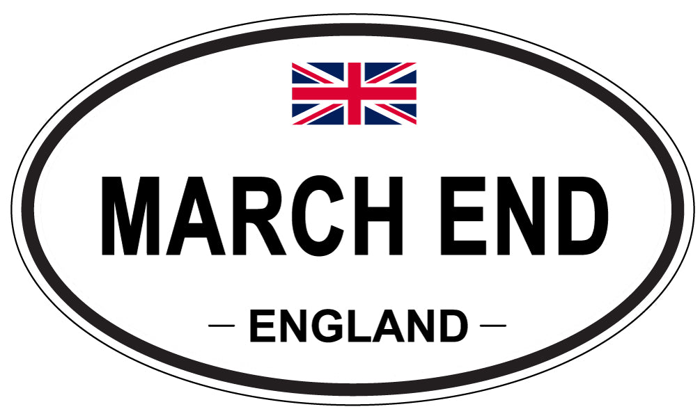 MARCH END, ENGLAND - Oval Sticker