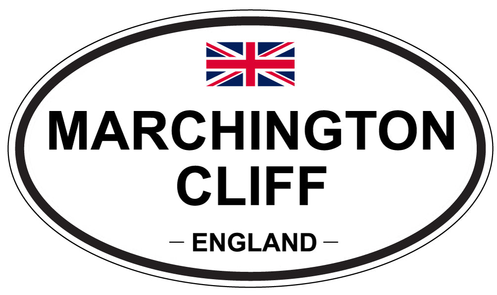 MARCHINGTON CLIFF, ENGLAND - Oval Sticker