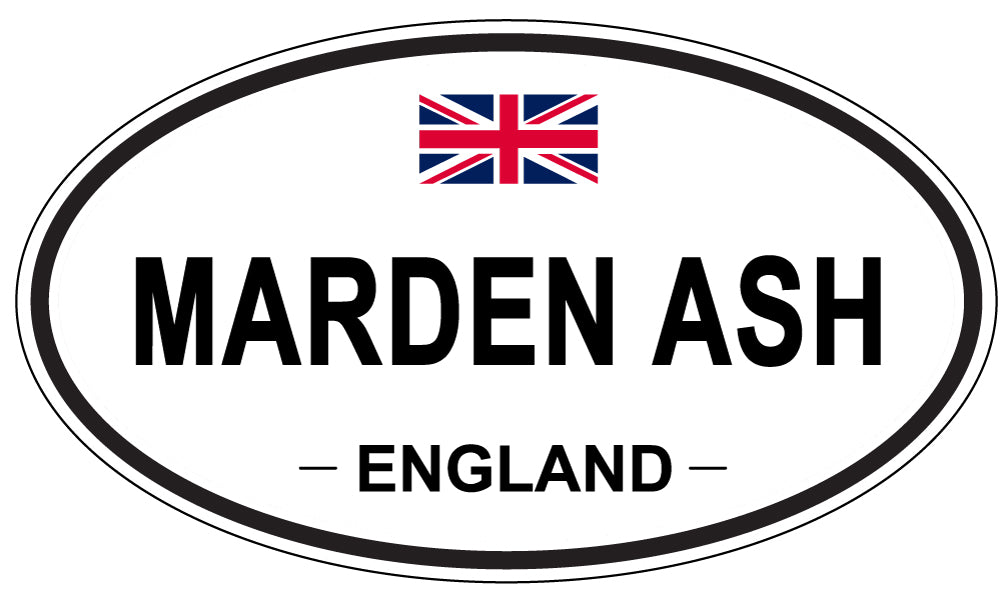 MARDEN ASH, ENGLAND - Oval Sticker
