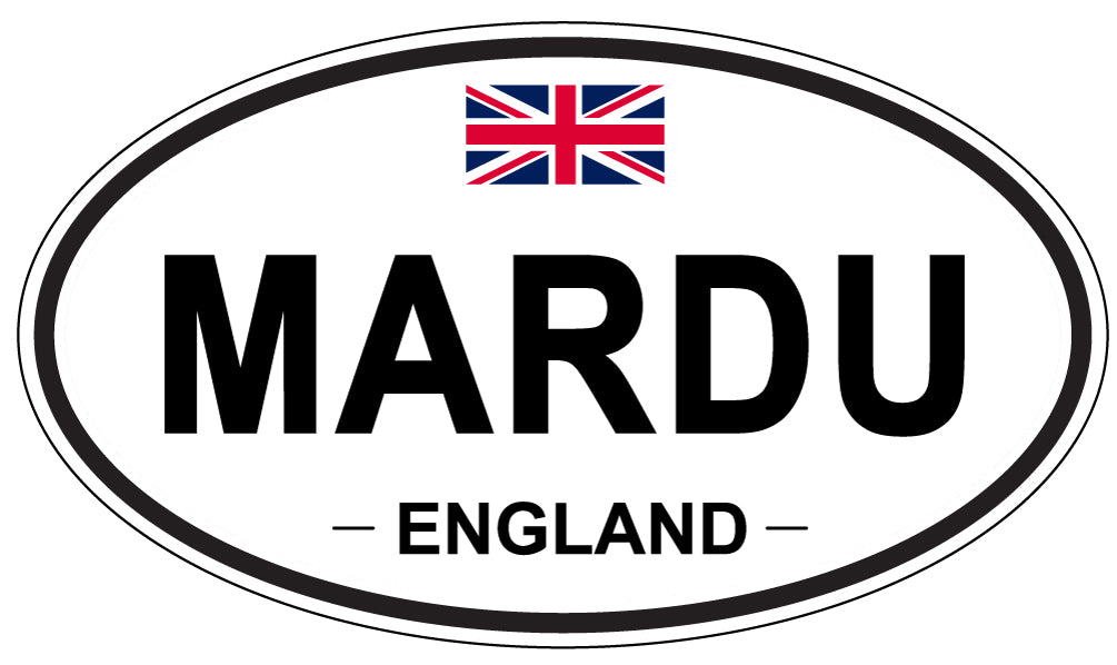 MARDU, ENGLAND - Oval Sticker